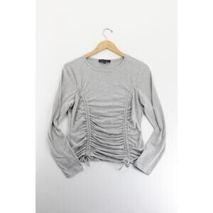 NWOT Derek Heart cinched long sleeve shirt womens large casual ethereal normcore